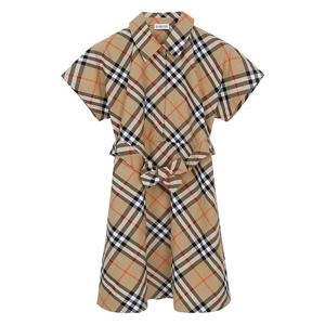 버버리 KIDS 25SS 샌드 체크 셔츠 원피스 8090538 SAND/10A,12A