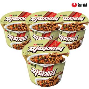 농심 짜파게티 큰사발 123g x 4개