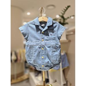 블루독베이비 10 25SS여름신상(BL)데님 셔츠 바디슈트 (4531360402)