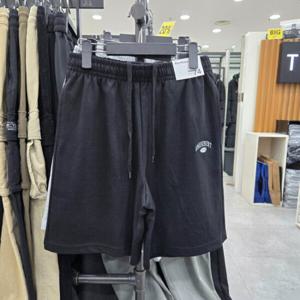 [써드케이]자수 레터링 기본 반바지 MP7PU487 076  블랙