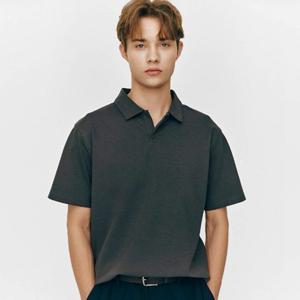 지오다노 015504 레귤러핏 폰테 슬릿넥 폴로 반팔티 01015504