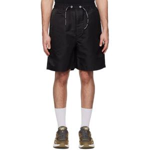 BAPE 반바지 블랙 에이프 헤드 쇼츠 242546M193006