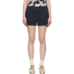 BAPE 반바지 블랙 피그먼트다잉 원 포인트 스웨트쇼츠 251546F088001