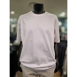 [바쏘옴므][바쏘옴므] Z2KR21A S/S 화이트 백프린팅 세미오버핏