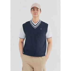 [레노마골프]남성 라인 배색 V넥 니트 베스트 RMSVN1204-915_IC