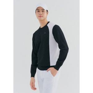 [레노마골프]남성 블록 배색 패턴 라운드넥 니트 RMSRN1206-199_