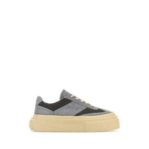 MM6 MAISON MARGIELA Grey suede and mesh sneakers SH1WS0013P8305 T8150