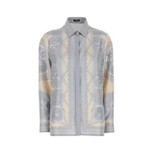 베르사체 셔츠 10013601A13359 5E450 Silver Grey Champagne