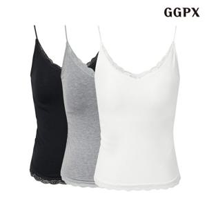 GGPX 레이스 배색 나시티셔츠 (GPBLW048D)