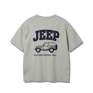 JEEP 남녀공용 자동차 발포프린트 반팔티 JQ2TSU110LK