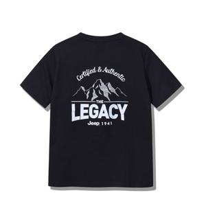 JEEP 남녀공용 LEGACY 마운틴 반팔티 JQ2TSU595BK