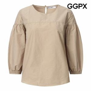 [GGPX] 라운드넥 퍼프 소매 블라우스 (GP8SH002B)