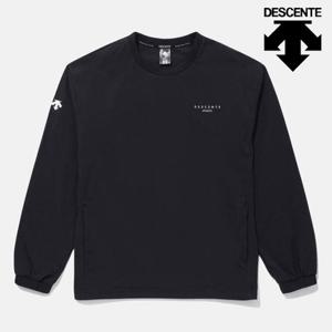 [데상트]데상트 워딩 그래픽 우븐 맨투맨 SP323UWH82BLK0 긴팔티
