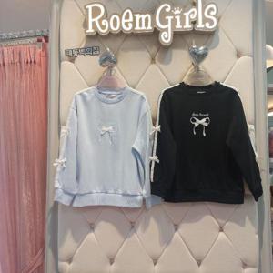 로엠걸즈 DP01 리본  소매 테잎 스윗셔츠 RGMA25W6C