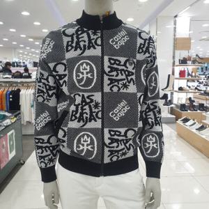 [까스텔바작]남성 봄 패턴 집업 스웨터 가디건SJ002ES11_US