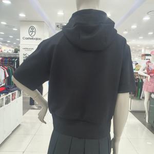[까스텔바작]여성 봄 반팔 져지 반집업 후드티셔츠 TS501ES_US