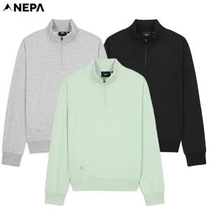네파[택가 89.000원](7L65461) 여성 가을겨울 간절기 멜로우 캐주얼 하프집업 맨투맨 티셔츠