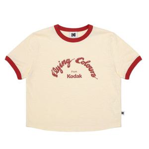 코닥 그래픽 링거 반팔 티셔츠 우먼 B1 K5222ERS23 IVR WHT