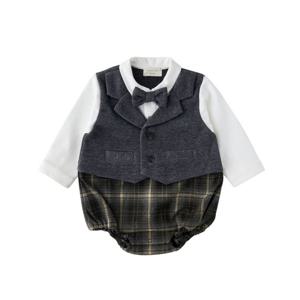 M밍크뮤D 25FW (BR)샤를뮤체크바디슈트 백일 돌복 (35C1160401)