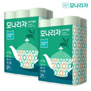 모나리자 녹차가좋은 3겹 30M 30롤 2개 총60롤