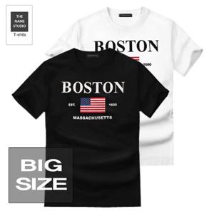 더네임스튜디오 반팔티 보스턴 3XL~5XL 빅사이즈 티셔츠