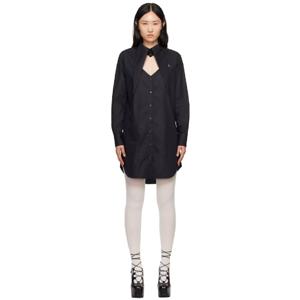 25 FW 비비안웨스트우드 여성 블랙 하트 미니 드레스 242314F052009