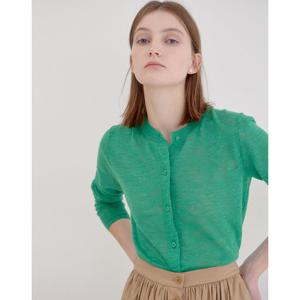 아떼 바네사브루노 24SS BEST 스테디셀러그린 멜란지 린넨혼방 가디건 WVSW4B769E2