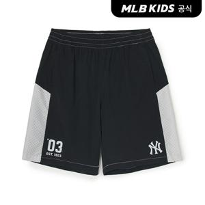 [MLB키즈 공식] 25SS 바시티 블럭코어 우븐 팬츠 NY (Black) 7ASMV0253-50BKS