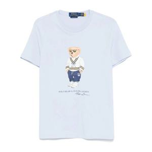 랄프로렌 폴로 베어 그래픽 라이트 블루 캐주얼 티셔츠 7109731