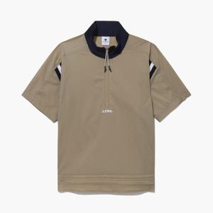 [30%OFF] 르꼬끄골프 여성 배색 밴드 포인트 우븐 반집업 티셔츠 (GQ122LTS35)
