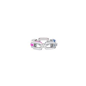 루이비통 파라다이스 체인 링 크리스탈 에나멜 메탈 실버 M0918MM0918L