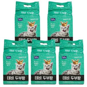 테비 두부왕 가는입자7L 밀크X5개(1박스) 화장실모래 애묘모래 고양이화장실모래 고양이두부모래 냥이모래