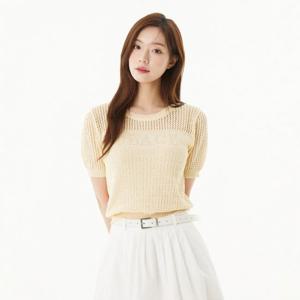 플라스틱아일랜드  조직변형 자카드 니트 (PR2KH563)