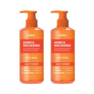 쿤달 허니 앤 마카다미아 퓨어 바디워시 베이비파우더 500ml x2개
