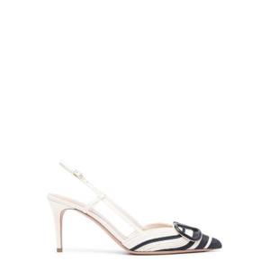 Valentino VLogo 시그니처 포인티드 토 슬링백 펌프스 5W2S0R01BBV YEP TP942405839