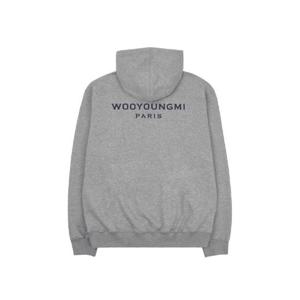 우영미 코튼 블랙 백로고 후드 그레이   22FW W223TS31720G