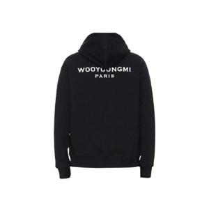 우영미 코튼 화이트 백로고 후드 블랙   22FW W223TS31723B