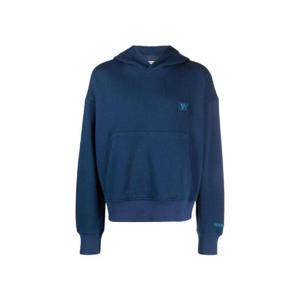 우영미 W 패치 후드 스웨트셔츠 블루   23SS W231TS32728L