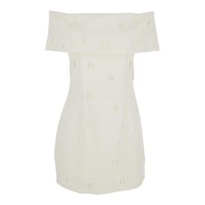 ROTATE Beaded Satin Mini Dress 114188857857