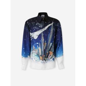 카사블랑카 긴팔 셔츠 MPF25SH021 04TWILL VOL DE NUIT MIDNIGHT