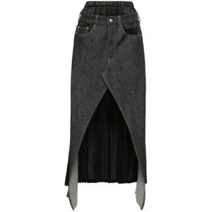 25 FW Junya Watanabe 디컨스트럭티드 비대칭 데님 스커트 JMS105100D1 TP432182666