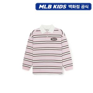 [MLB키즈PG] 스트릿 스트라이프 럭비 셔츠 (7APQB0154-50PKM)