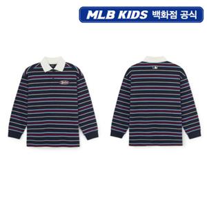 [MLB키즈PG] 스트릿 스트라이프 럭비 셔츠 (7APQB0154-50NYD)