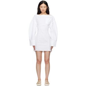 자크뮈스 화이트 라 카사 라 로브 슈미즈 카사코 미니 드레스 24H243DR199-1520 242553F052017