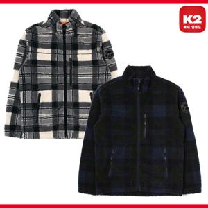 K2 가을 겨울 남성 비숑 체크 플리스 자켓/점퍼/뽀글이/KMU23160