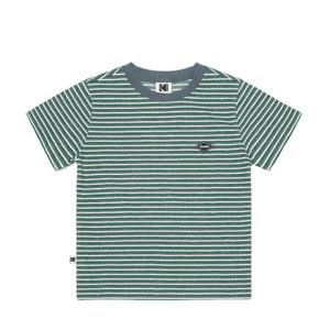 코닥 레인보우 스트라이프 반팔티셔츠 W B1 K5222LRS33 GRN RED YLW