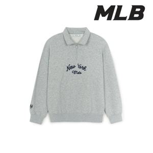 [MLB] 베이직 레터링 반집업 맨투맨 3AMTB3354 09MGS
