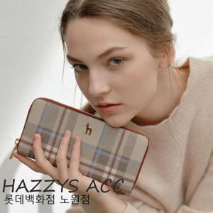 [헤지스] 체크패턴 퍼피로고 장지갑 HIWA4E322I3