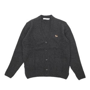 메종키츠네 베이비폭스 패치 울 가디건 HM00501KT1006 H170 (DARK GREY MELANGE)