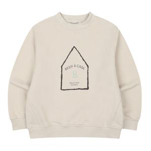 빈 BY71TS01BG베이지 기모 맨투맨 티셔츠